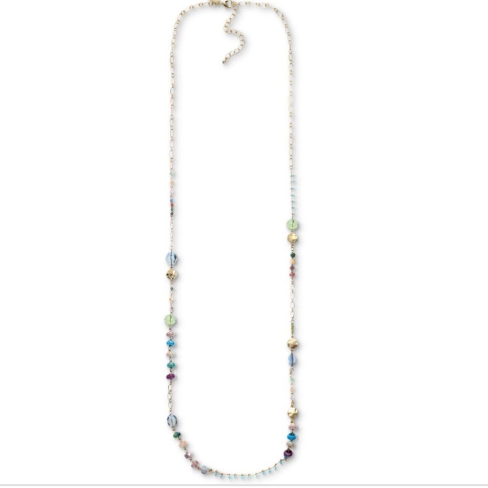 Style & Co Gold-Tone Mixed Bead Long Strand Necklace, 42" + 3" Extender